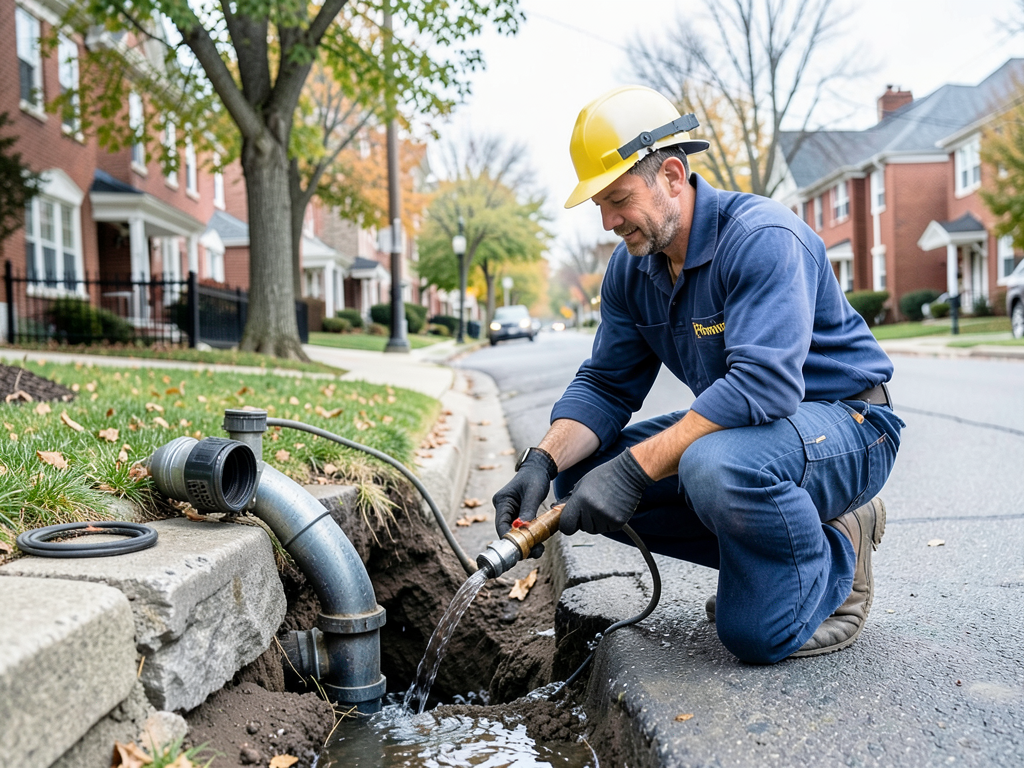 Fixing main water line issues under the streets of