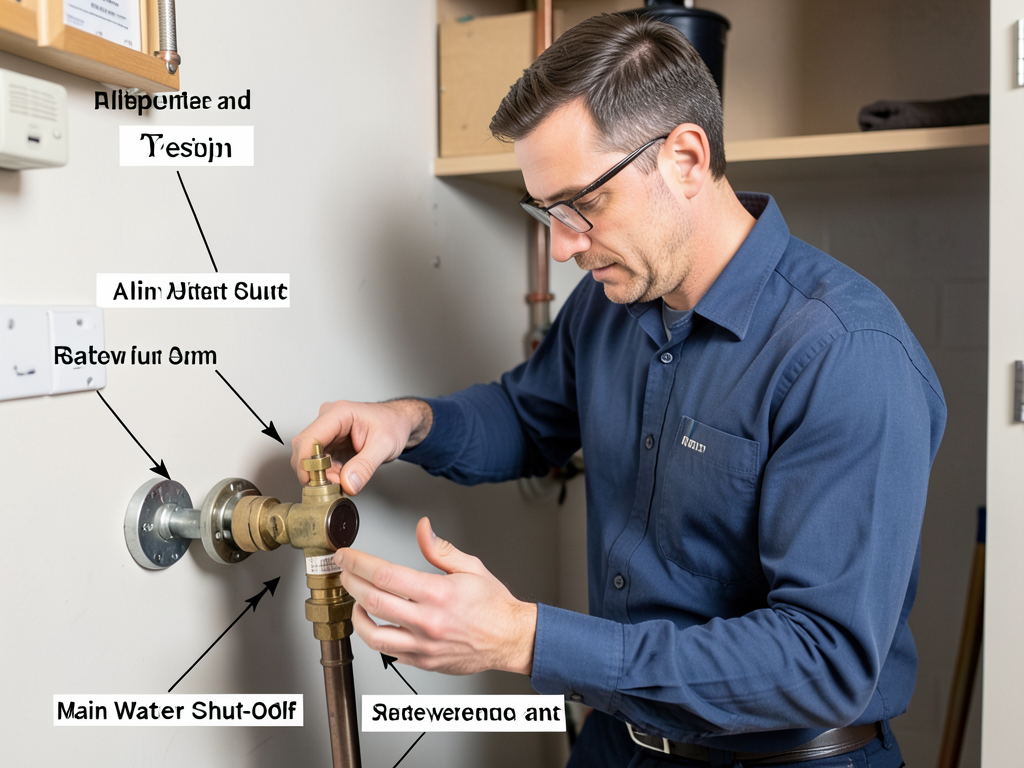 Locating and testing your main water shut off valv