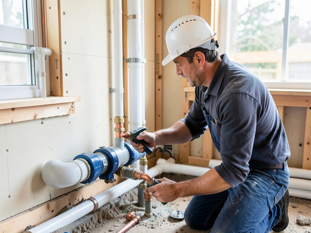 Plumbing considerations for a rear bump out additi